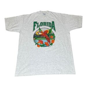 Vintage All Sport Single Stitch Florida Don Pedro Parrot Graphic T-Shirt Men XXL